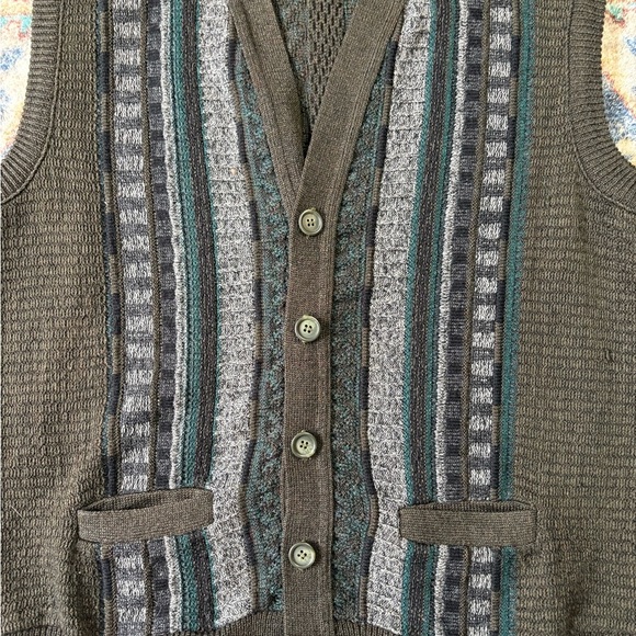 Vintage Porto Cruz Textured Sweater Vest Large - Picture 4 of 4